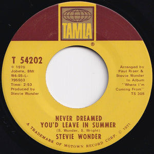 Stevie Wonder - We Can Work It Out / Never Dreamed You'd Leave In Summer (7 inch Record / Used)