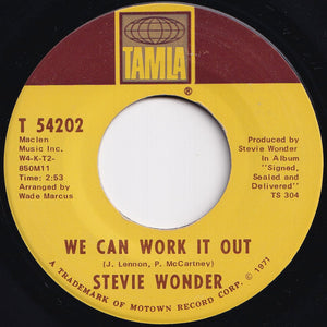 Stevie Wonder - We Can Work It Out / Never Dreamed You'd Leave In Summer (7 inch Record / Used)