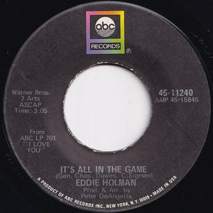 Eddie Holman - Hey There Lonely Girl / It's All In The Game (7 inch Record / Used)