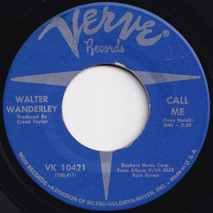 Walter Wanderley - Summer Samba = Samba De Verao / Call Me (7 inch Record / Used)