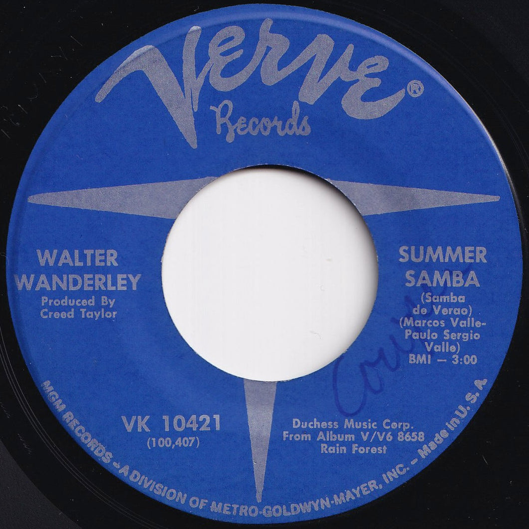 Walter Wanderley - Summer Samba = Samba De Verao / Call Me (7 inch Record / Used)