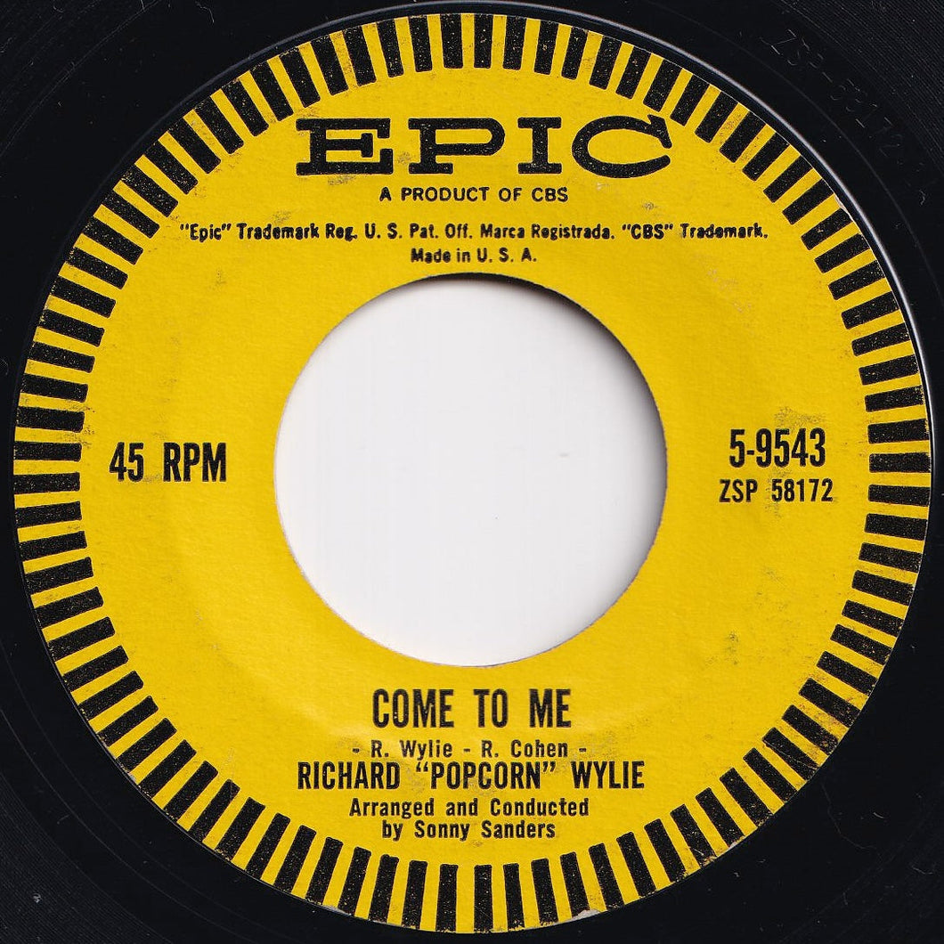 Richard Popcorn Wylie - Come To Me / Weddin' Bells (7 inch Record / Used)