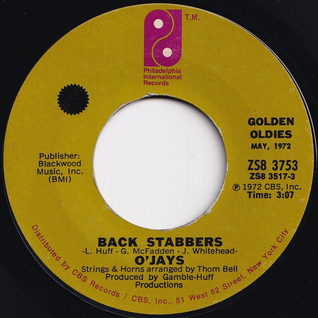 O'Jays - Back Stabbers / 992 Arguments (7 inch Record / Used)