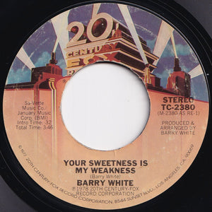 Barry White - Your Sweetness Is My Weakness / It's Only Love Doing Its Thing (7 inch Record / Used)