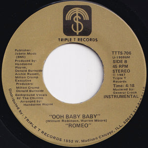 Romeo - Ooh Baby Baby / (Instrumental) (7 inch Record / Used)