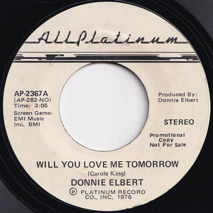 Donnie Elbert - Will You Love Me Tomorrow / What Do You Do (7 inch Record / Used)