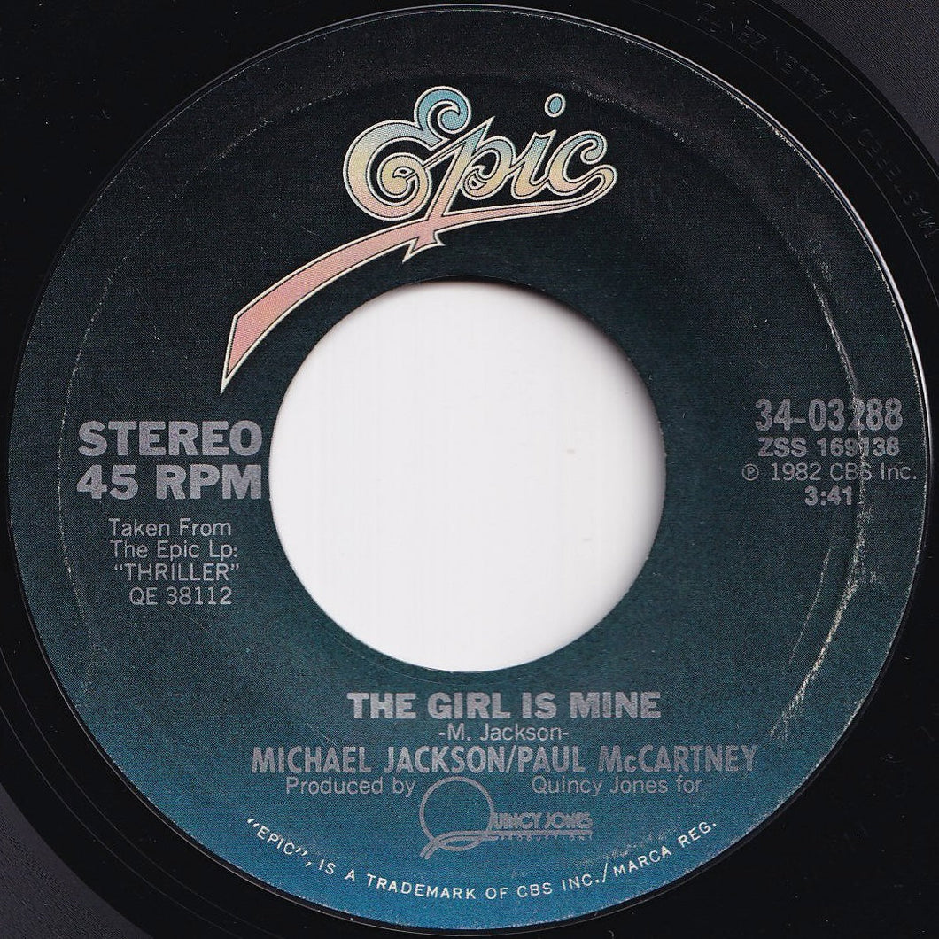 Michael Jackson, Paul McCartney - The Girl Is Mine / Can't Get Outta The Rain (7 inch Record / Used)