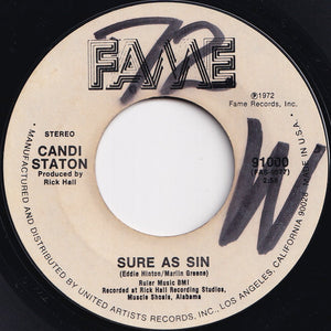 Candi Staton - In The Ghetto / Sure As Sin (7 inch Record / Used)