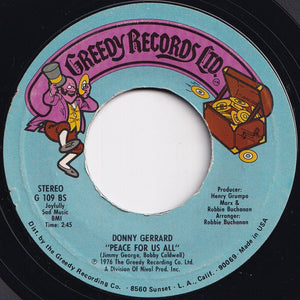 Donny Gerrard - Stay Awhile With Me / Peace For Us All (7 inch Record / Used)