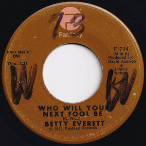 Betty Everett - Sweet Dan / Who Will Your Next Fool Be (7 inch Record / Used)