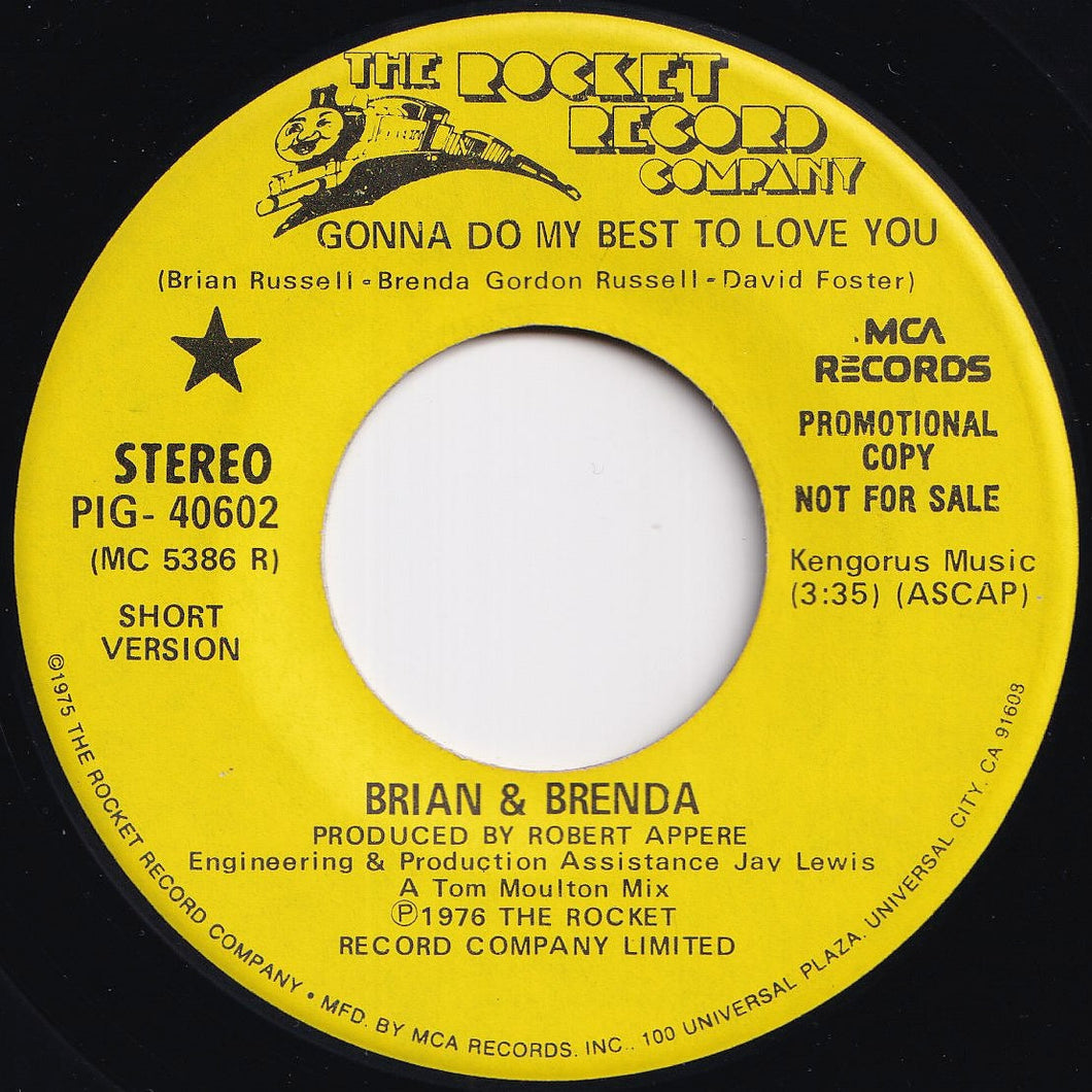 Brian & Brenda - Gonna Do My Best To Love You (Short Version) / (Long Version) (7 inch Record / Used)