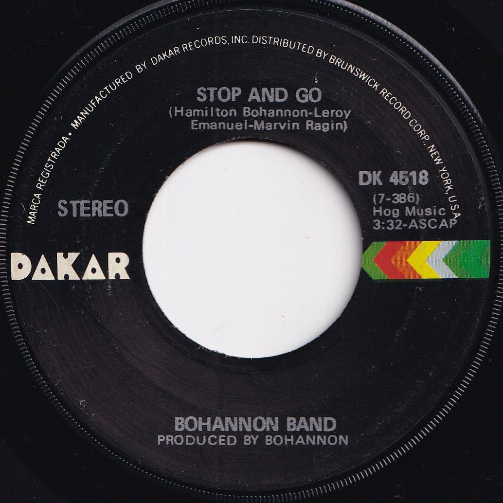 Bohannon Band - Stop And Go / Save Their Souls (7 inch Record / Used)