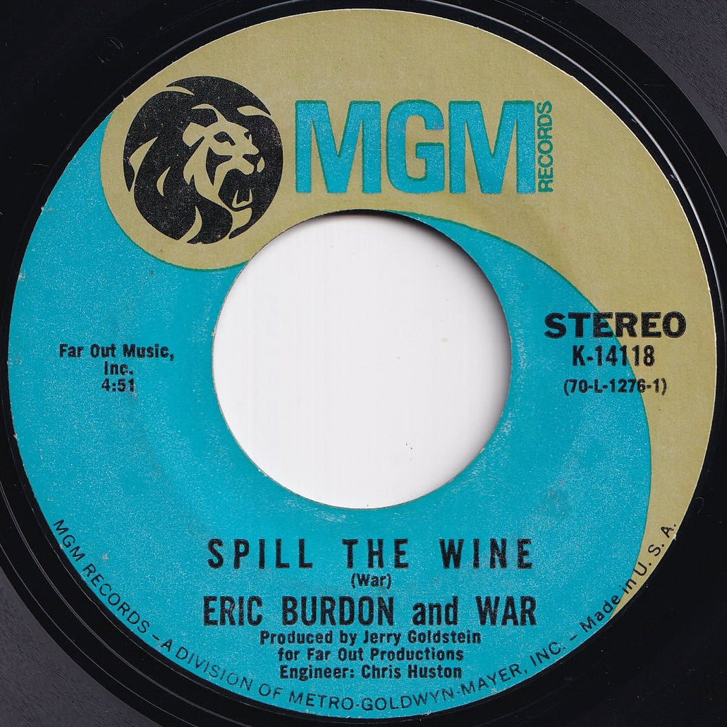 Eric Burdon And War - Spill The Wine / Magic Mountain (7 inch Record / Used)