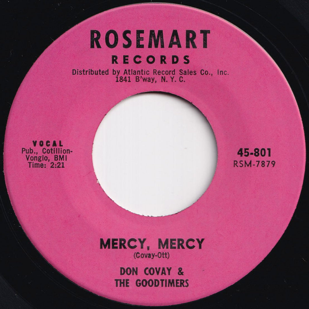 Don Covay And The Goodtimers - Mercy, Mercy / Can't Stay Away (7 inch Record / Used)