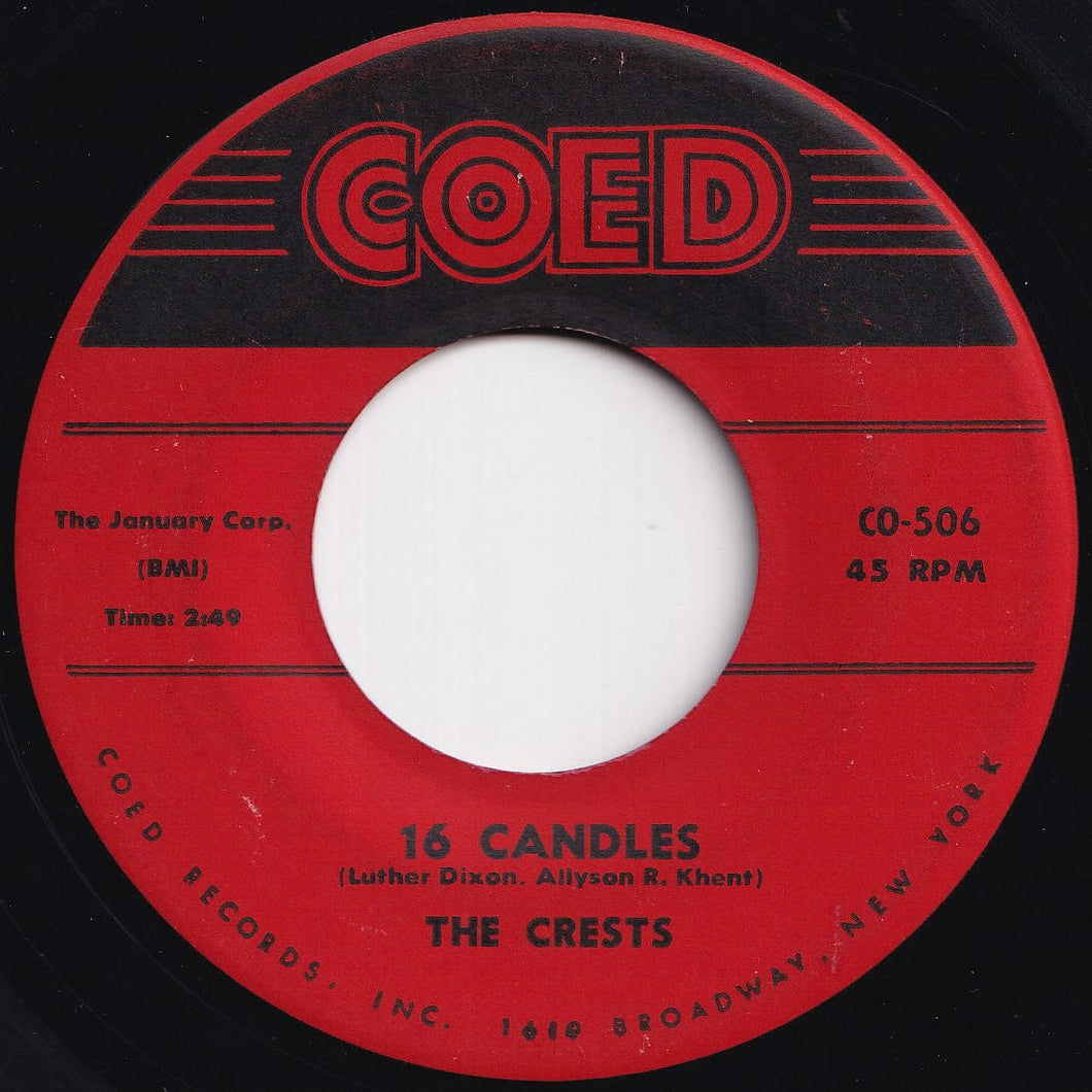 Crests - 16 Candles / Beside You (7 inch Record / Used)