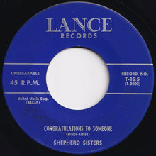 Load image into Gallery viewer, Shepherd Sisters - Alone (Why Must I Be Alone) / Congratulations To Someone (7 inch Record / Used)
