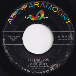 Clint Miller - Bertha Lou / Doggone It Baby, I'm In Love (7 inch Record / Used)