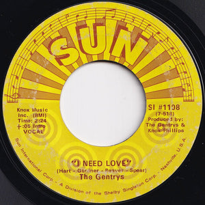 Gentrys - Why Should I Cry / I Need Love (7 inch Record / Used)