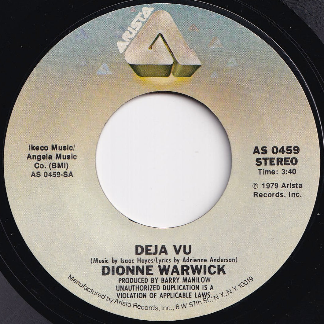 Dionne Warwick - Deja Vu / All The Time (7 inch Record / Used)