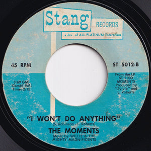 Moments - Love On A Two-Way Street / I Won't Do Anything (7 inch Record / Used)