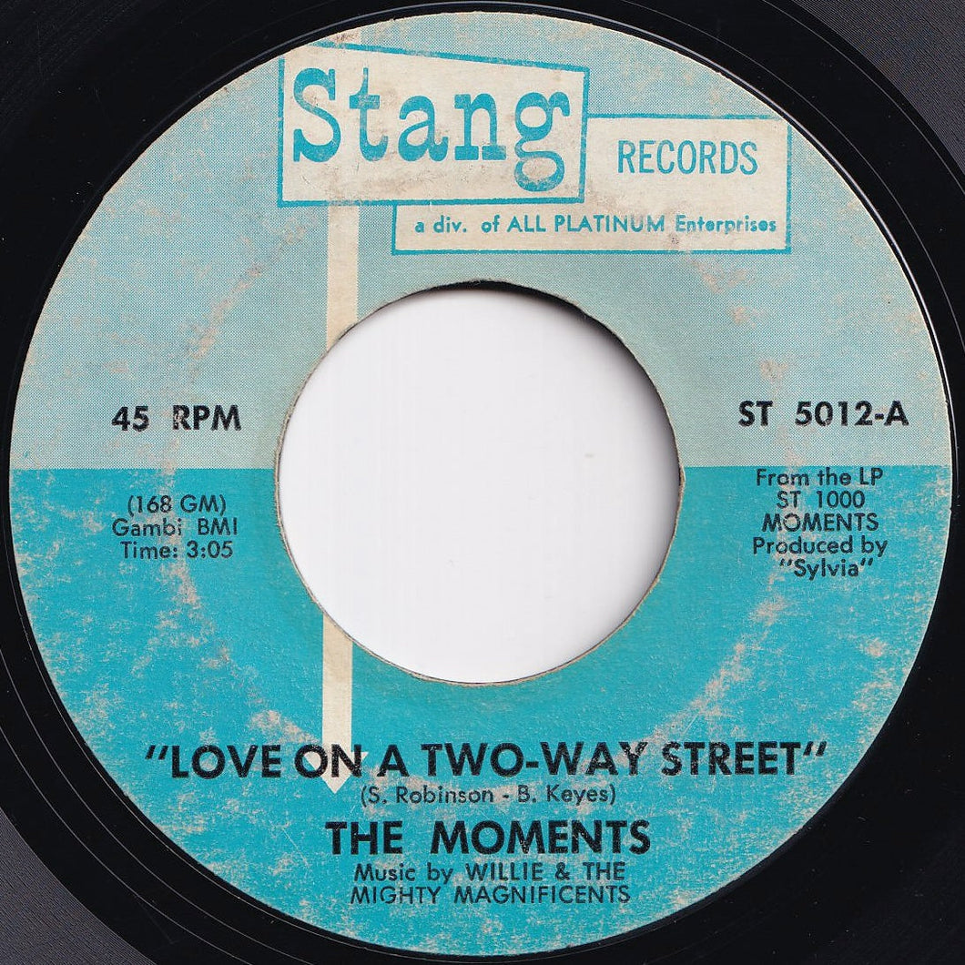 Moments - Love On A Two-Way Street / I Won't Do Anything (7 inch Record / Used)