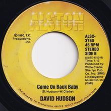 Load image into Gallery viewer, David Hudson - Honey, Honey / Come On Back Baby (7 inch Record / Used)
