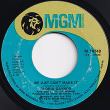 画像をギャラリービューアに読み込む, Gloria Gaynor - Never Can Say Goodbye / We Just Can&#39;t Make It (7 inch Record / Used)
