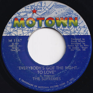Supremes - Everybody's Got The Right To Love / But I Love You More (7 inch Record / Used)