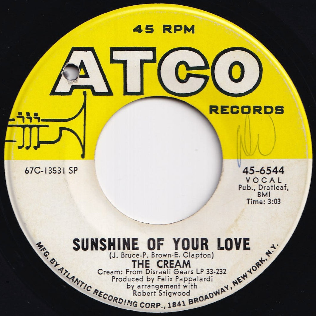 Cream - Sunshine Of Your Love / Swlabr (7 inch Record / Used)