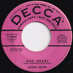 Gloria Mann - One Heart / Friendship Ring (7 inch Record / Used)