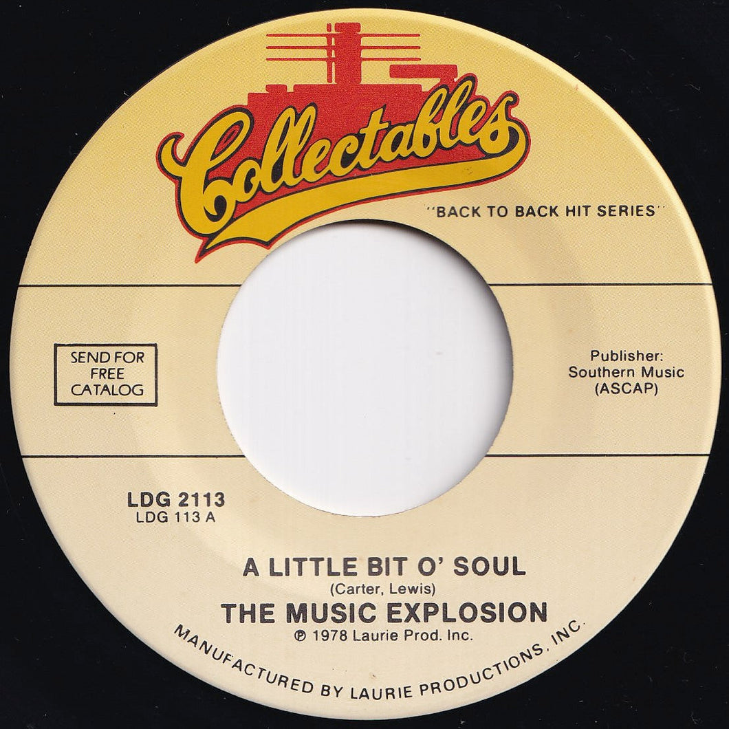 Music Explosion / The Barbarians - A Little Bit O' Soul / Are You A Boy Or Are You A Girl (7 inch Record / Used)