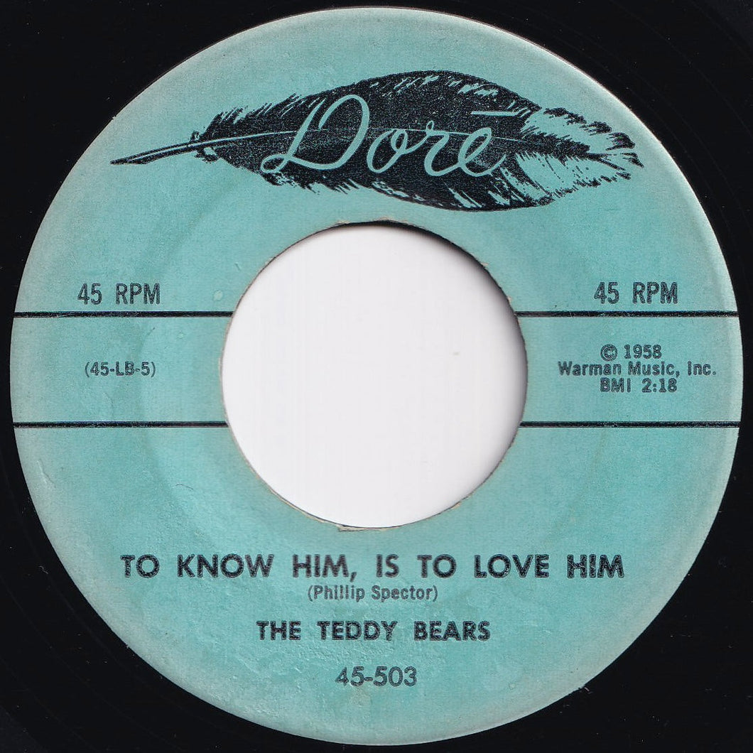 Teddy Bears - To Know Him, Is To Love Him / Don't You Worry My Little Pet (7 inch Record / Used)