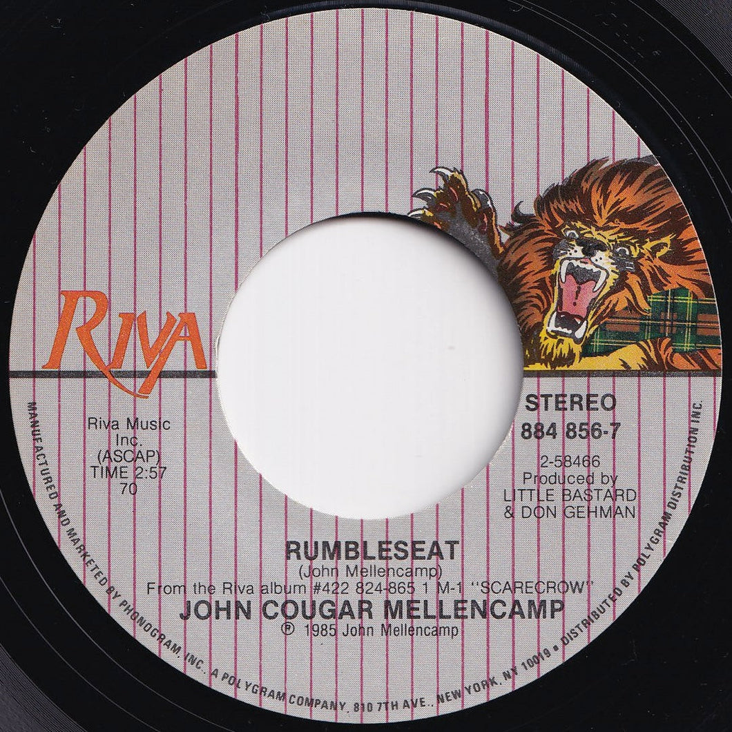 John Cougar Mellencamp - Rumbleseat / Cold Sweat (7 inch Record / Used)