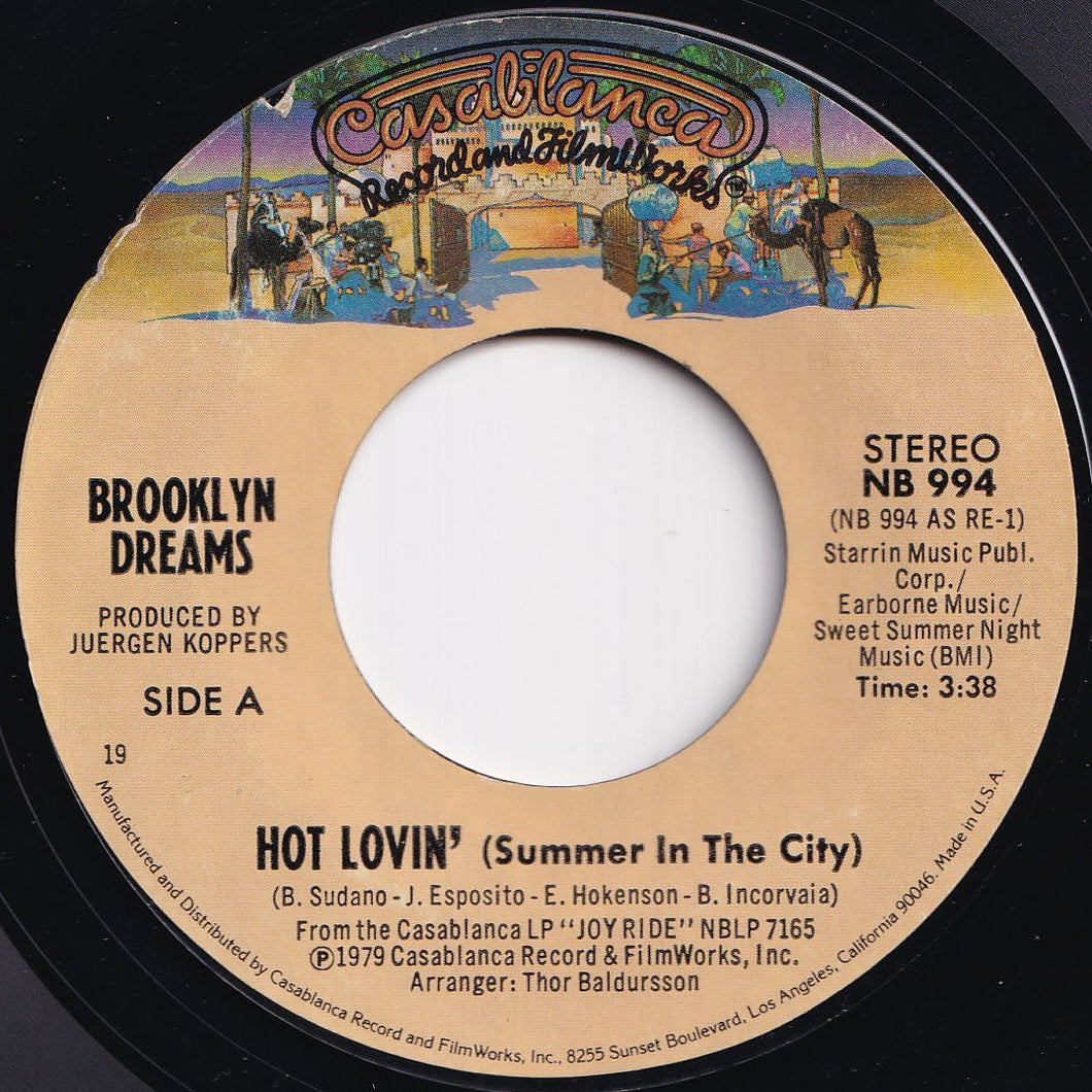Brooklyn Dreams - Hot Lovin' (Summer In The City) / Take Me Back (7 inch Record / Used)