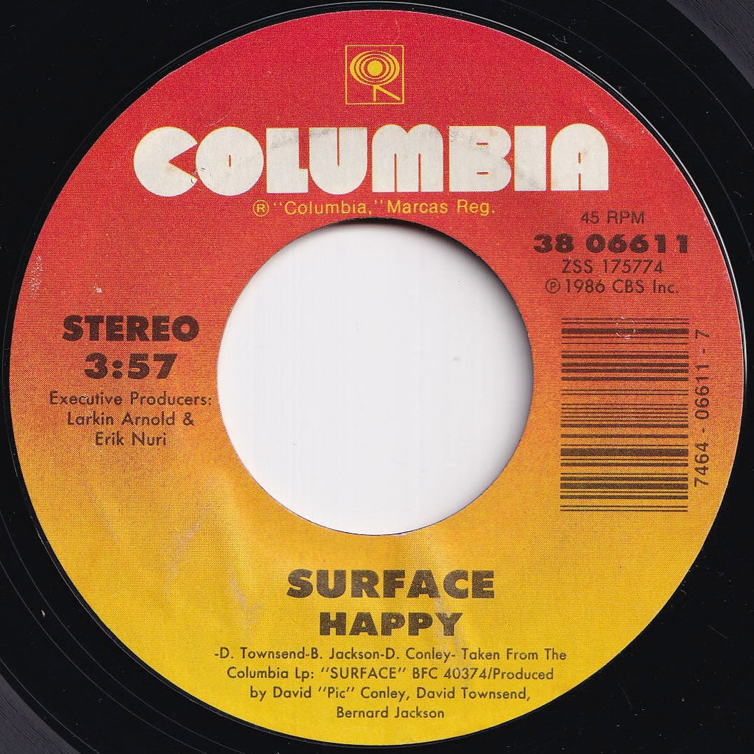 Surface - Happy / Let's Try Again (7 inch Record / Used)