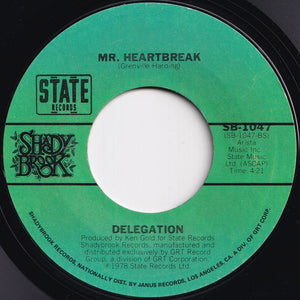 Delegation - Someone Oughta Write A Song (About You Baby) / Mr. Heartbreak (7 inch Record / Used)