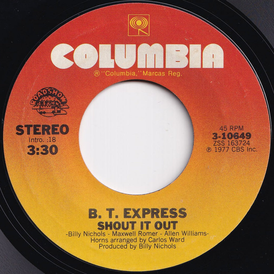 B.T. Express - Shout It Out / Ride On B.T. (7 inch Record / Used)