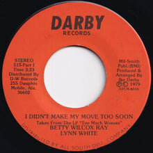 画像をギャラリービューアに読み込む, Lynn White - I Didn&#39;t Make My Move Too Soon (Part 1) / (Part 2) (7 inch Record / Used)
