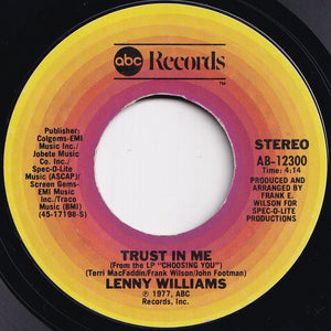 Lenny Williams - Shoo Doo Fu Fu Ooh! / Trust In Me  (7 inch Record / Used)