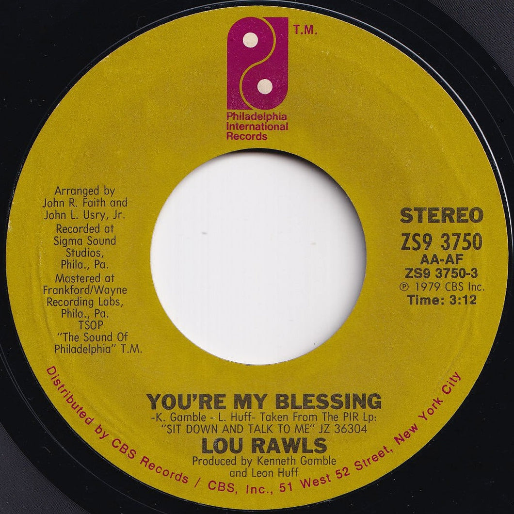 Lou Rawls - You're My Blessing / Heartaches (Just When You Think You're Loved) (7 inch Record / Used)