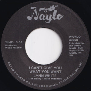 Lynn White - Don't Let Success (Turn Our Love Around) / I Can't Give You What You Want (7 inch Record / Used)