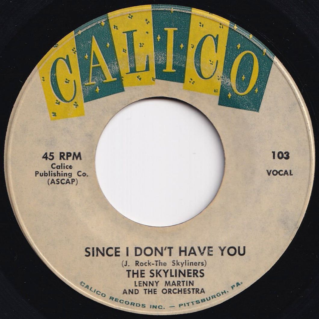 Skyliners - Since I Don't Have You / One Night, One Night (7 inch Record / Used)