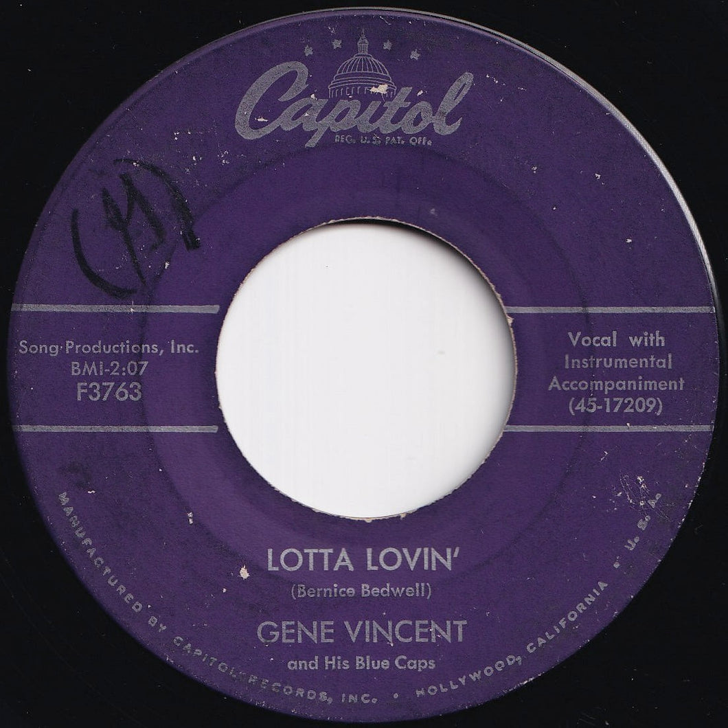 Gene Vincent And His Blue Caps - Lotta Lovin' / Wear My Ring (7 inch Record / Used)