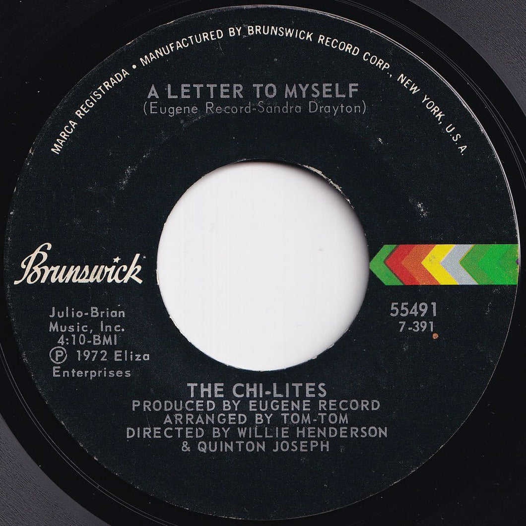Chi-Lites - A Letter To Myself / Sally (7 inch Record / Used)