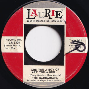 Barbarians - Are You A Boy Or Are You A Girl / Take It Or Leave It (7 inch Record / Used)