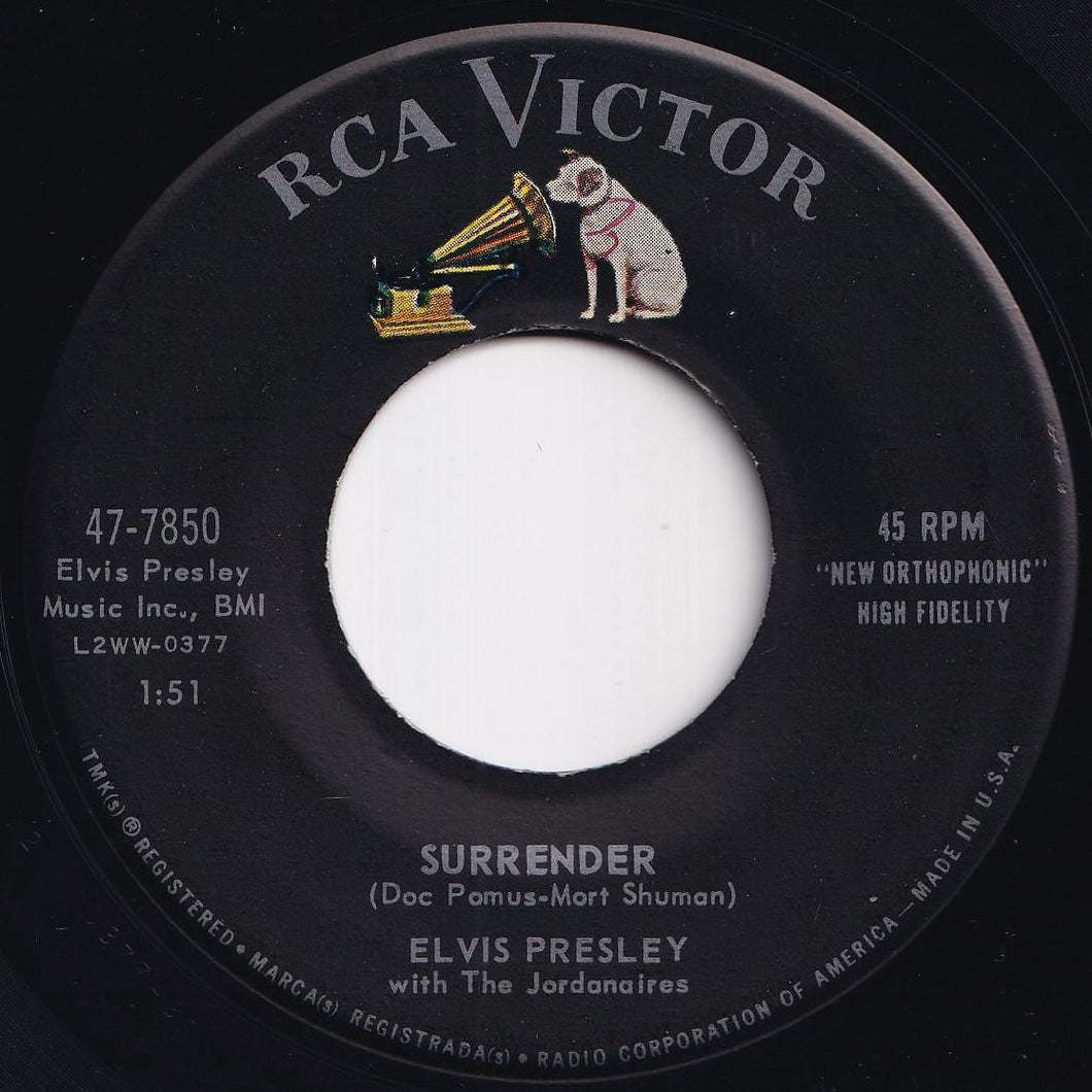 Elvis Presley - Surrender / Lonely Man (7 inch Record / Used)