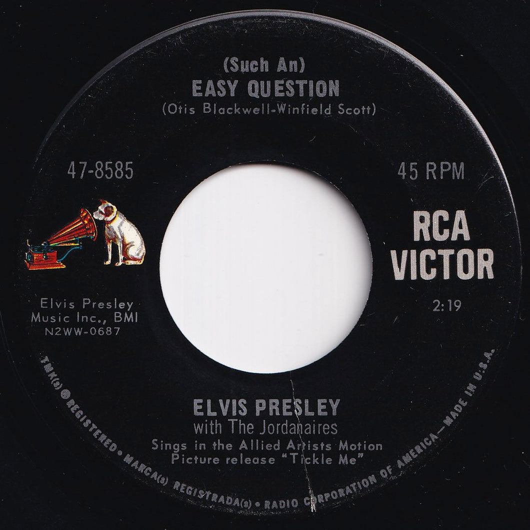 Elvis Presley - (Such An) Easy Question / It Feels So Right (7 inch Record / Used)