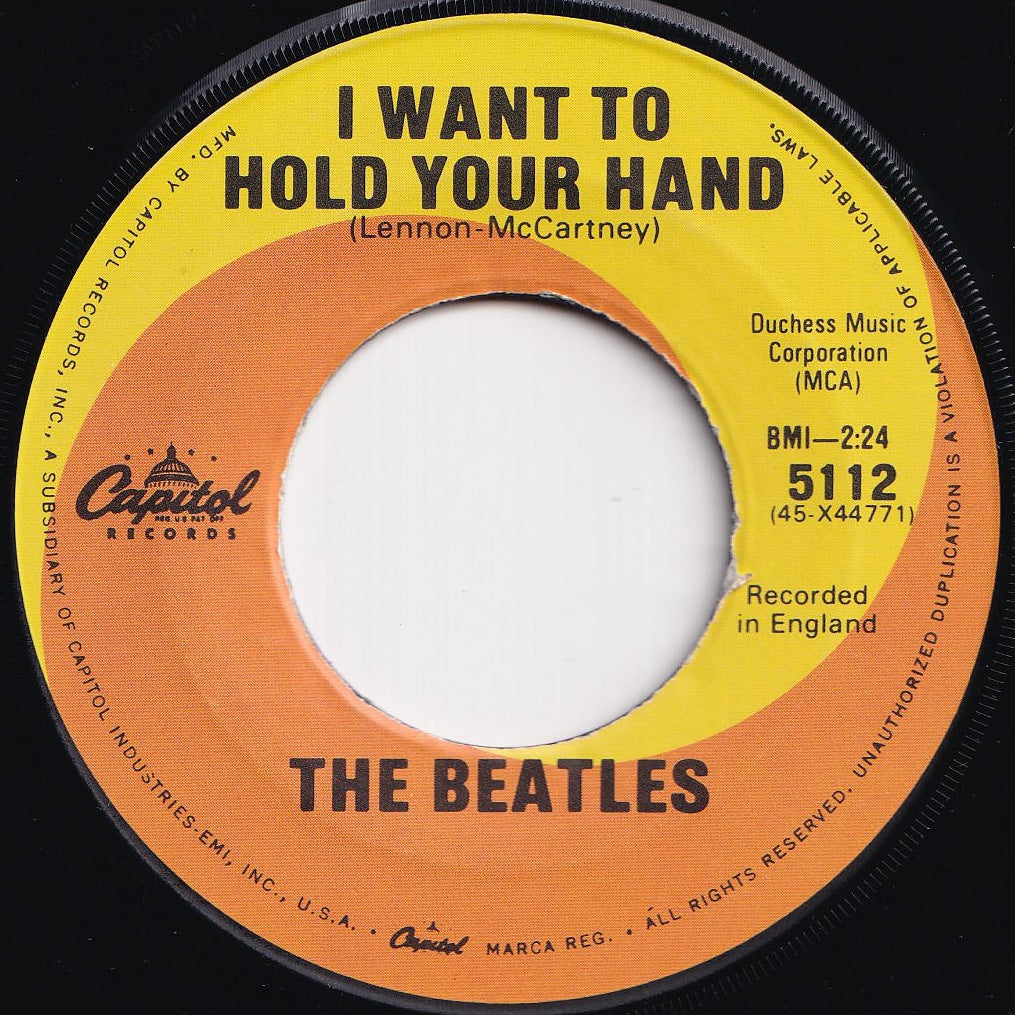 Beatles - I Want To Hold Your Hand / I Saw Her Standing There (7 inch Record / Used)