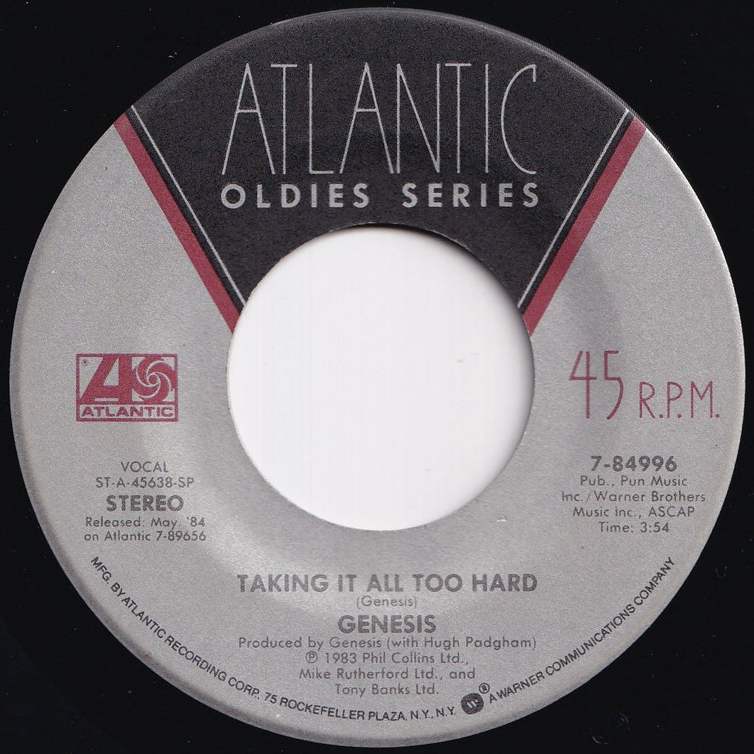 Genesis - Taking It All Too Hard / That's All (7 inch Record / Used)