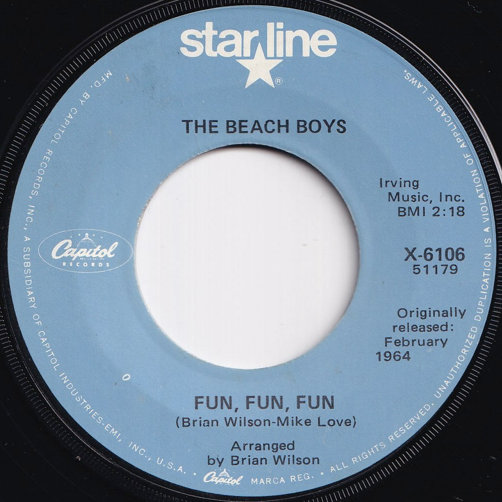 Beach Boys - Fun, Fun, Fun / Why Do Fools Fall In Love (7 inch Record / Used)